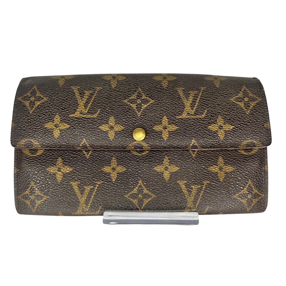 Louis Vuitton Monogram Sarah Long Wallet Snap Closure Made in Spain Code CA1819‎